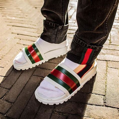 gucci sneaker slides|best deals on gucci slides.